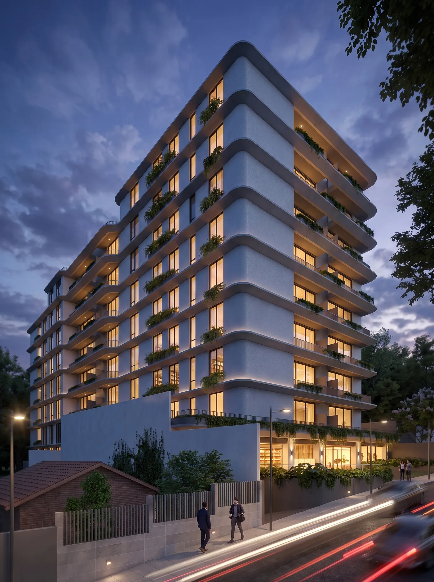 LÍF — el edificio de noche