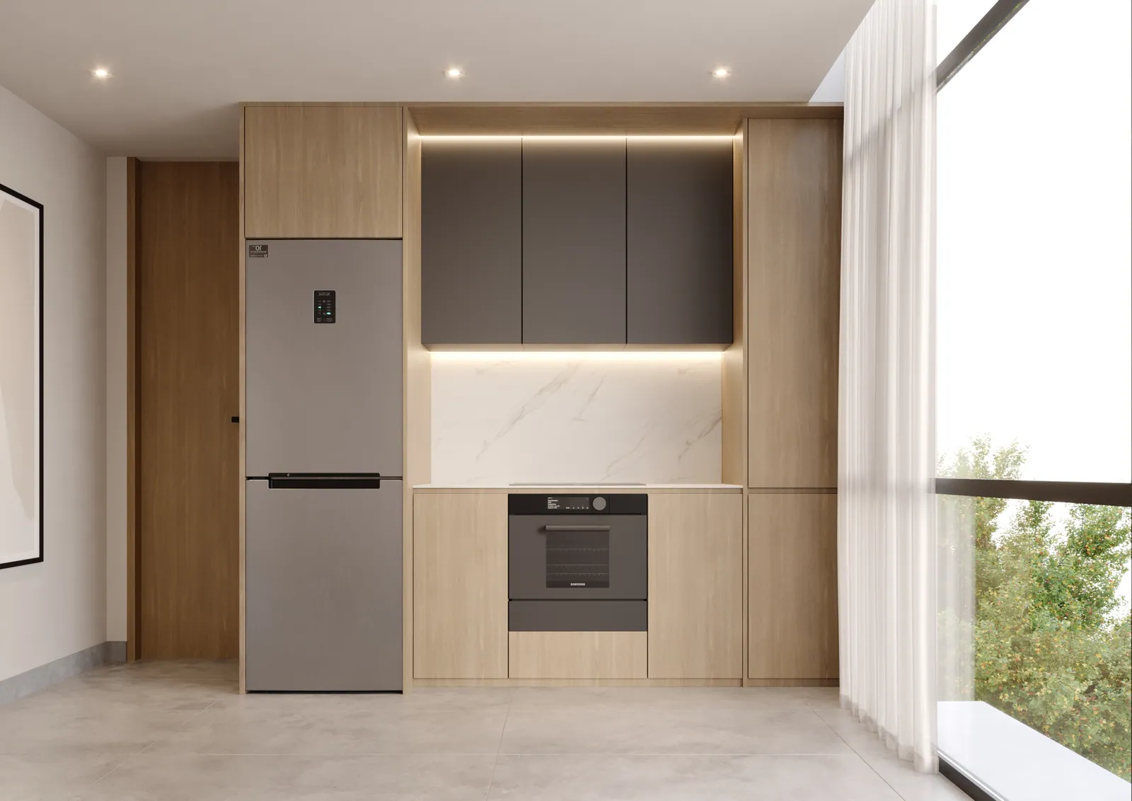 Savoir — cocina en madera y mármol