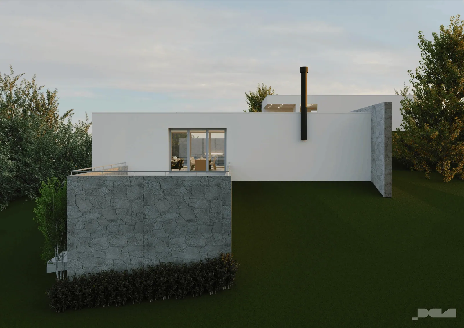 Villa A23 — cubierta ajardinada