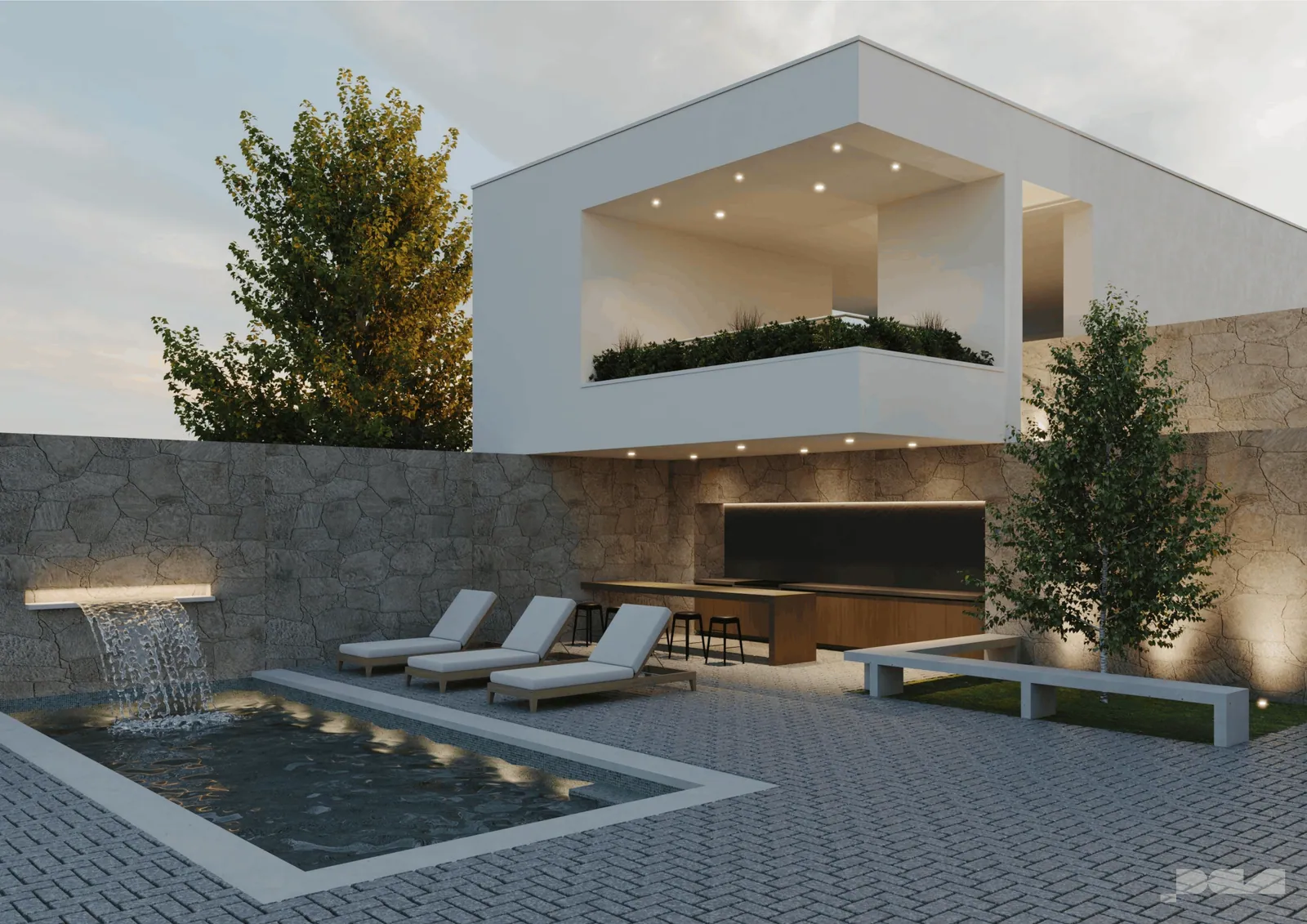 Villa A23 — piscina y área gourmet
